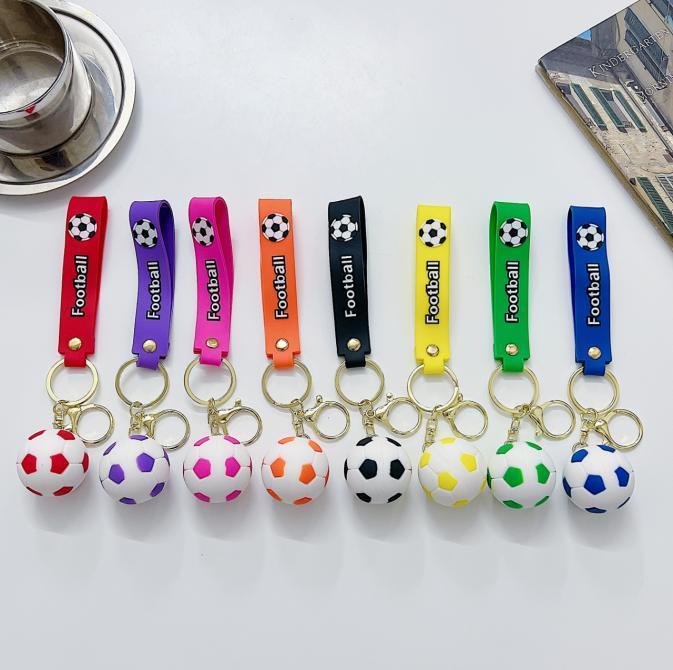 New Footballs Design Mix Colour Rubber keychain Pack of 3 (eff price 35)