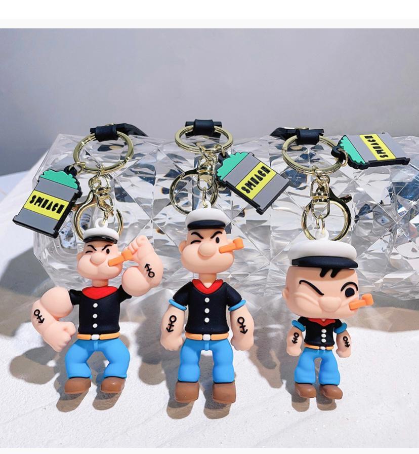 New Popeye Rubber keychain Pack of 3 (eff price 35)