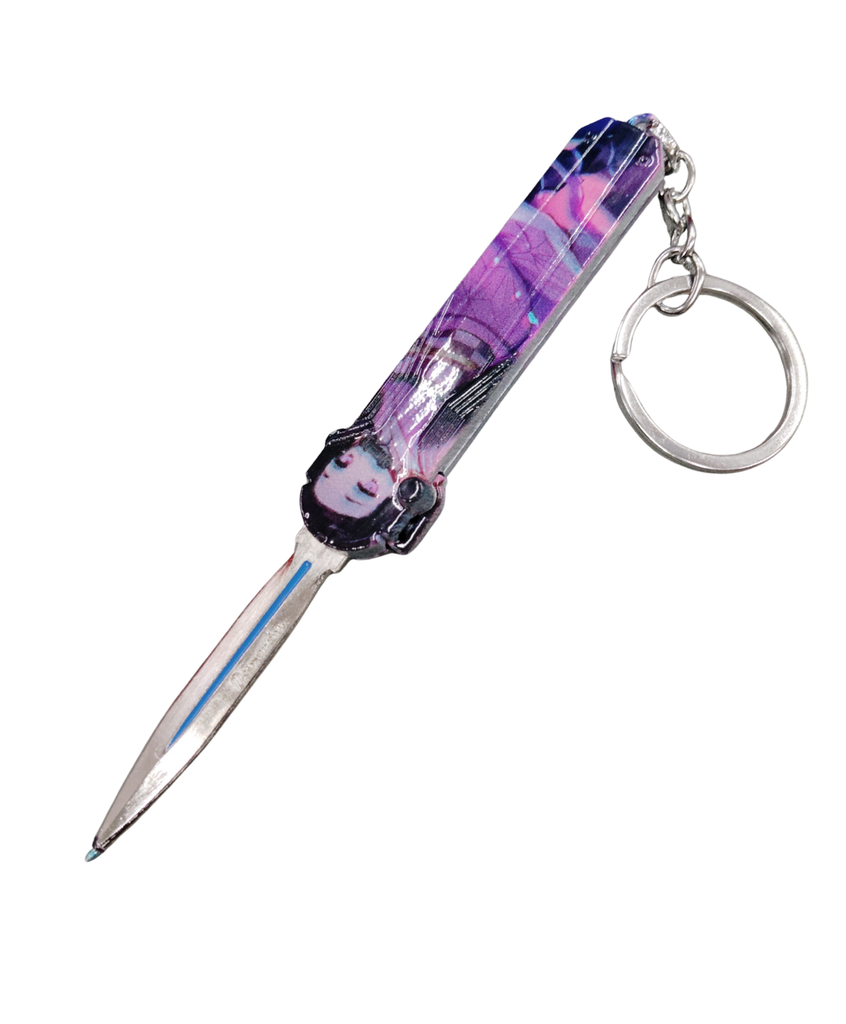 Pack of 3 mix anime knife keychain