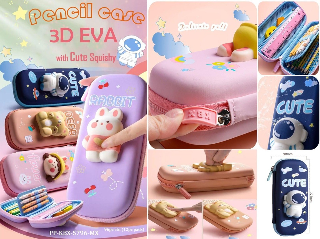 Mix character sponzy pencil pouch Heavy quality