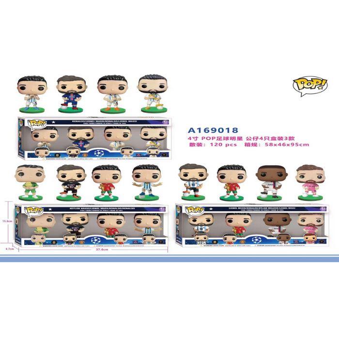 4pcs in 1 box - Soccer player football pop set