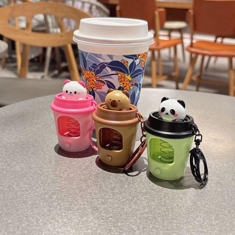 12pc- panda Cappibara light cup  keychain net price 75