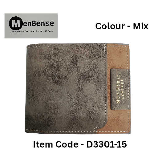 Men's Leather Wallet (Mix Colour) (Item-D3301-15)