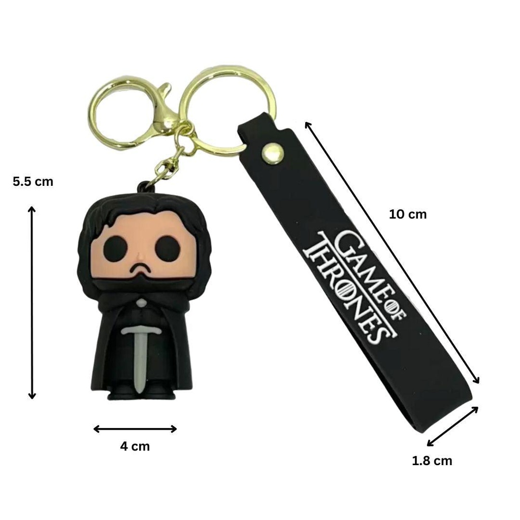 Game of Thrones Boy Rubber Keychain Pack of 3 (eff price 35)