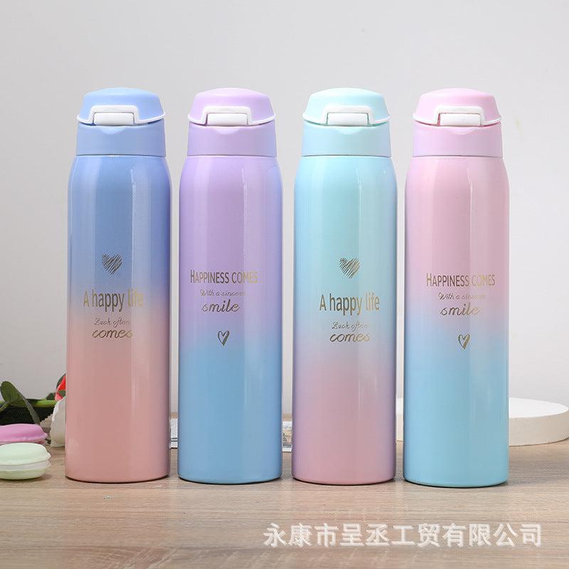 happy time insulated steel water bottle 750 ml