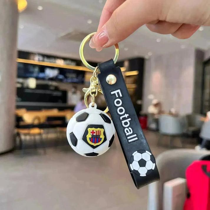 New FCB Wht/Blk Football rubber keychain pack of 3 (eff price 35)