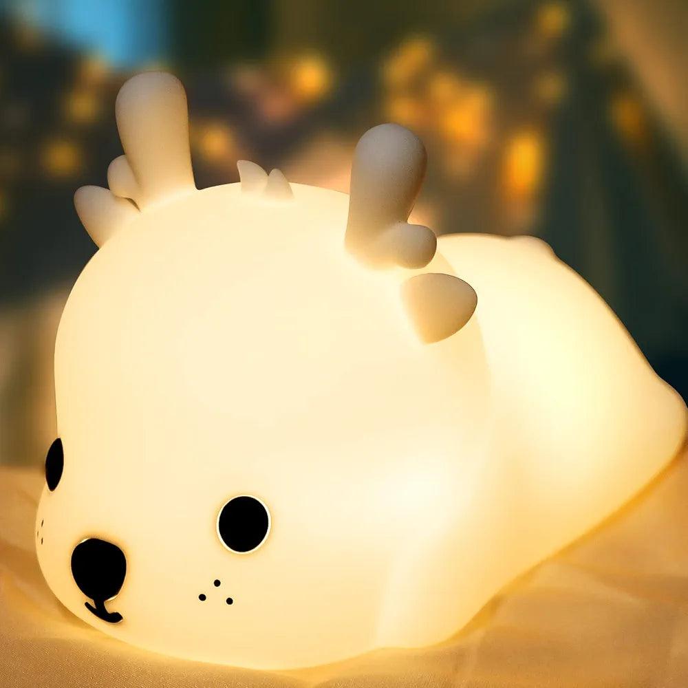 Cute Deer Sillicon Night Lamp