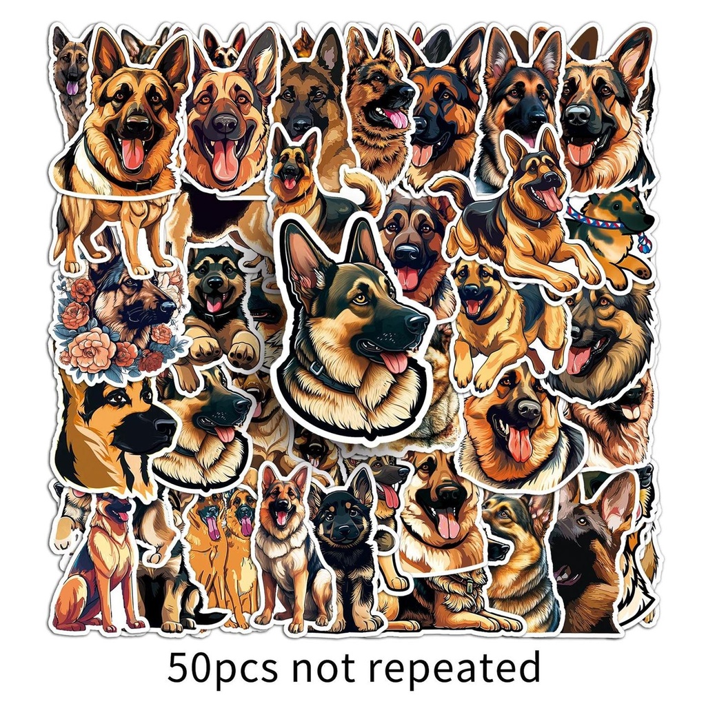 german sheperd- 2 X 50 pc Sticker packets Net price 70