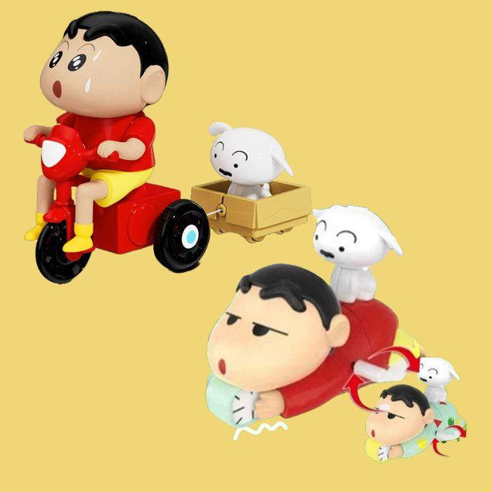 2 pcs - Shinychan cycle with shiro and shinychan lying with shiro on back with box net price 180