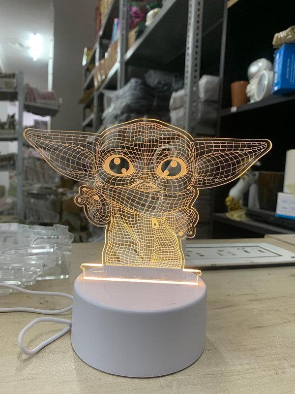 Set of 2 cute baby yoda 3d Lamp Net price 120