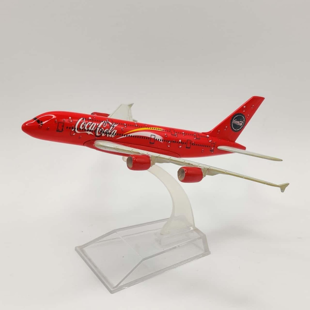16 cm Airplane diecast model coca cola A380