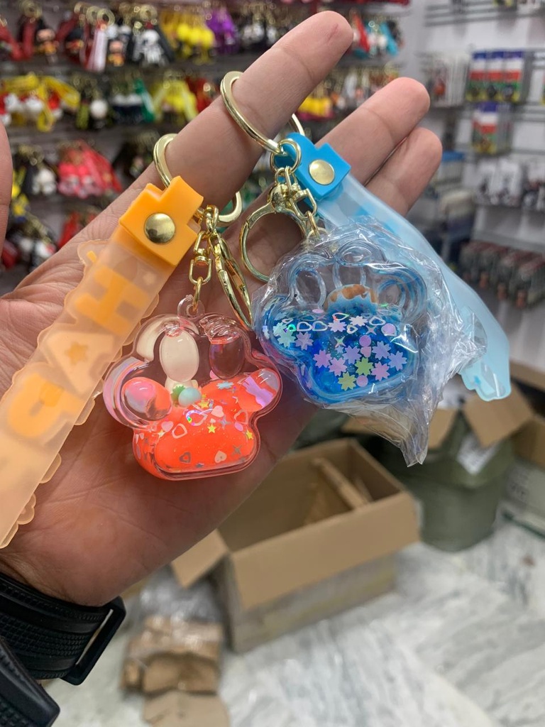 Deer paw shape water keychain pack of 3 ( net price 52 )