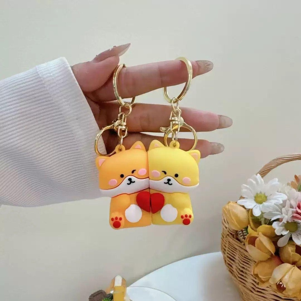 Set of 2 Cute Panda with magnetic effect Keychain (eff price 85/pc)