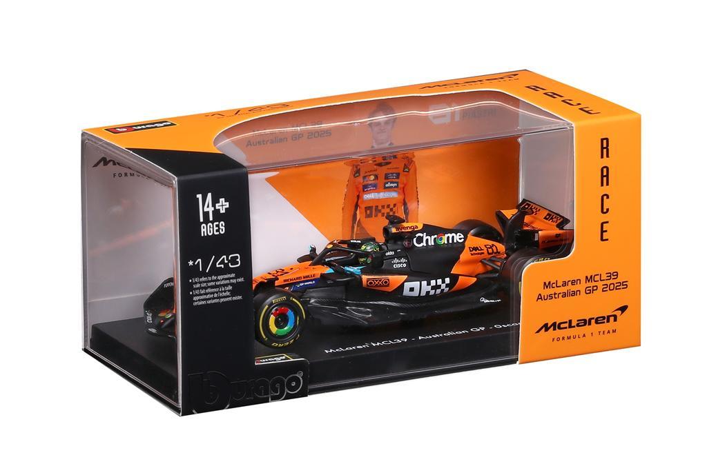 Bburago 1:43McLaren MCL39 Oscar Piastri 2025 (acrylic box)
