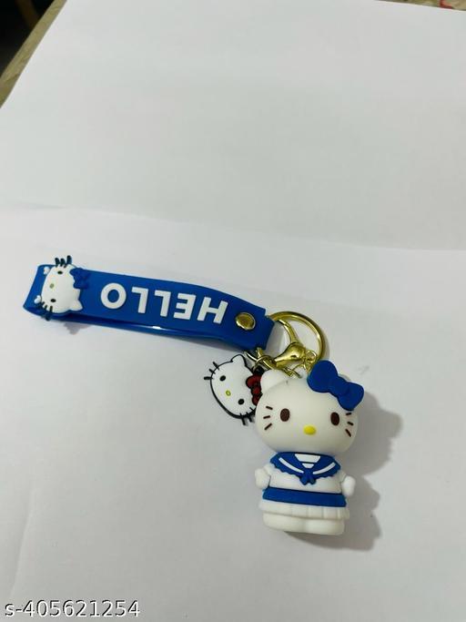 Kitty blue Rubber Keychain Pack of 3 (eff price 35)