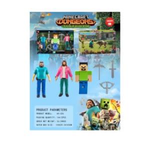 mycraft steve,junkman, brick man and there weapon set