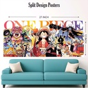 One piece luffy mix design split posters pack of 3 ( net price - 40)