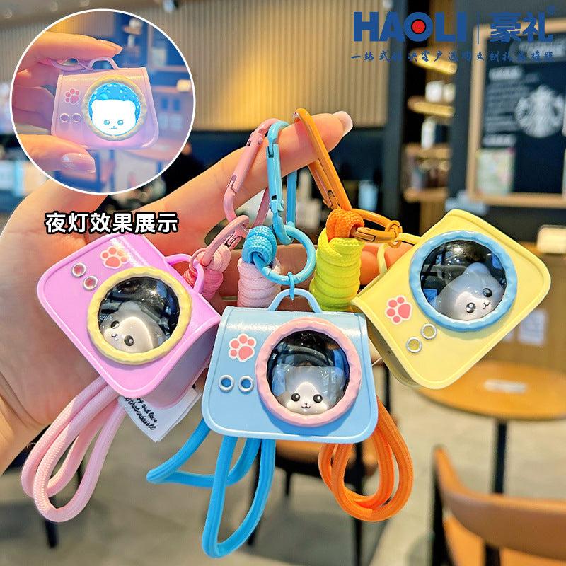 12pc- Cat hand bag keychain with light net price 75