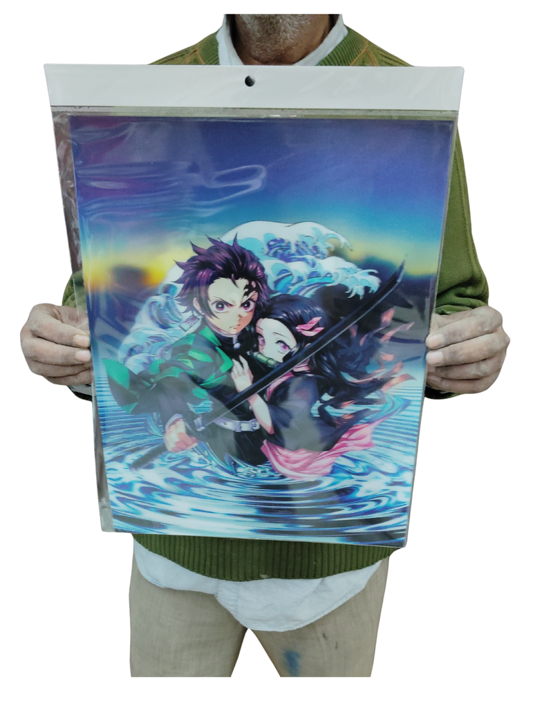 Tanjiro nejuka 3d poster pack of 2 ( eff price 90)