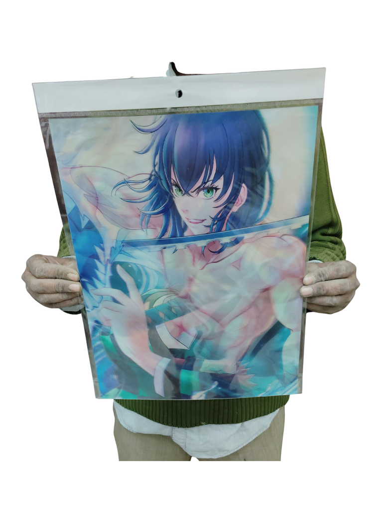 Inosuke zenitsu 3d poster pack of 2 ( eff price 90)