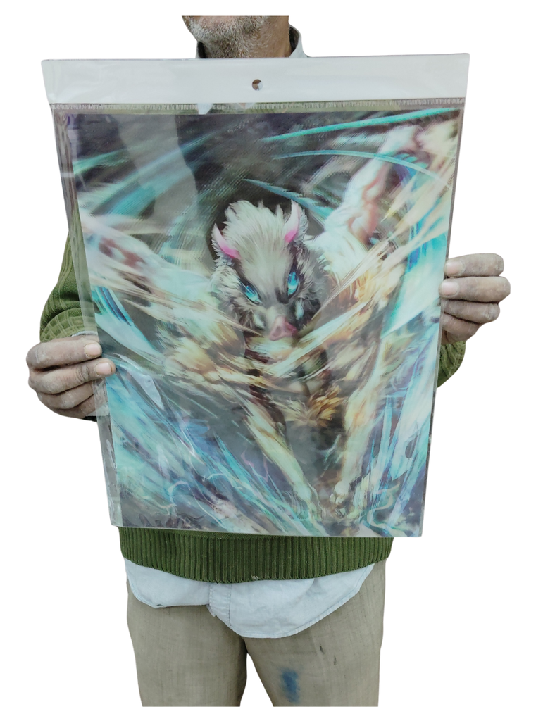 Tanjiro inosuke 3d poster pack of 2 ( eff price 90)