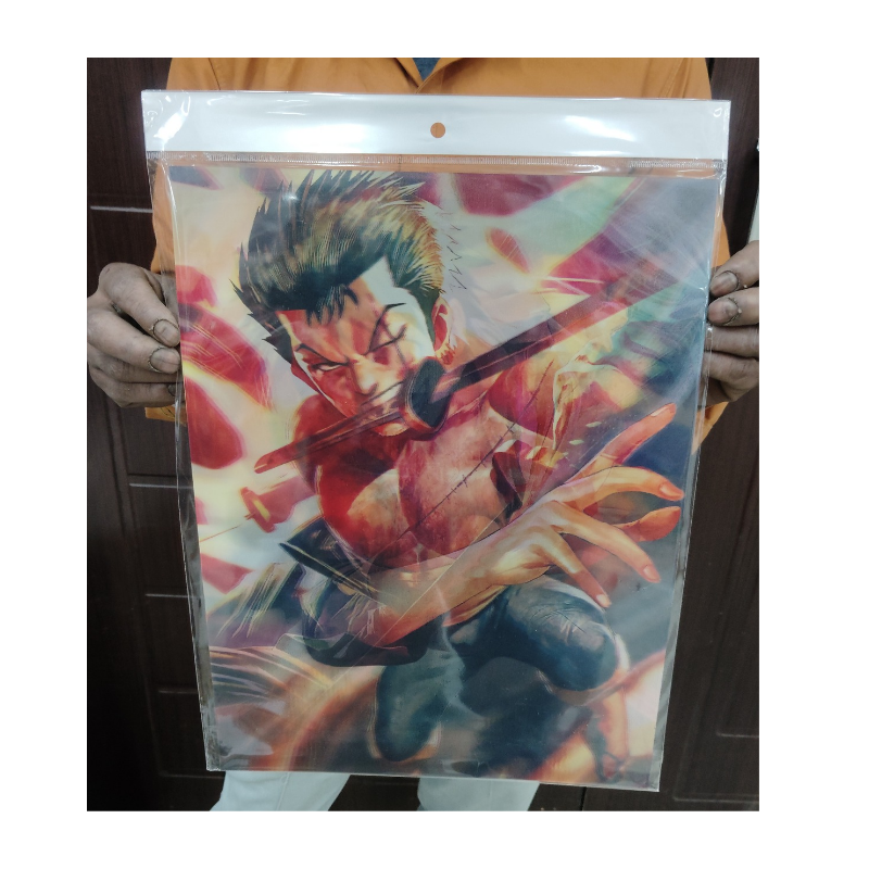 Luffy Zoro 3d poster pack of 2 ( eff price 90)