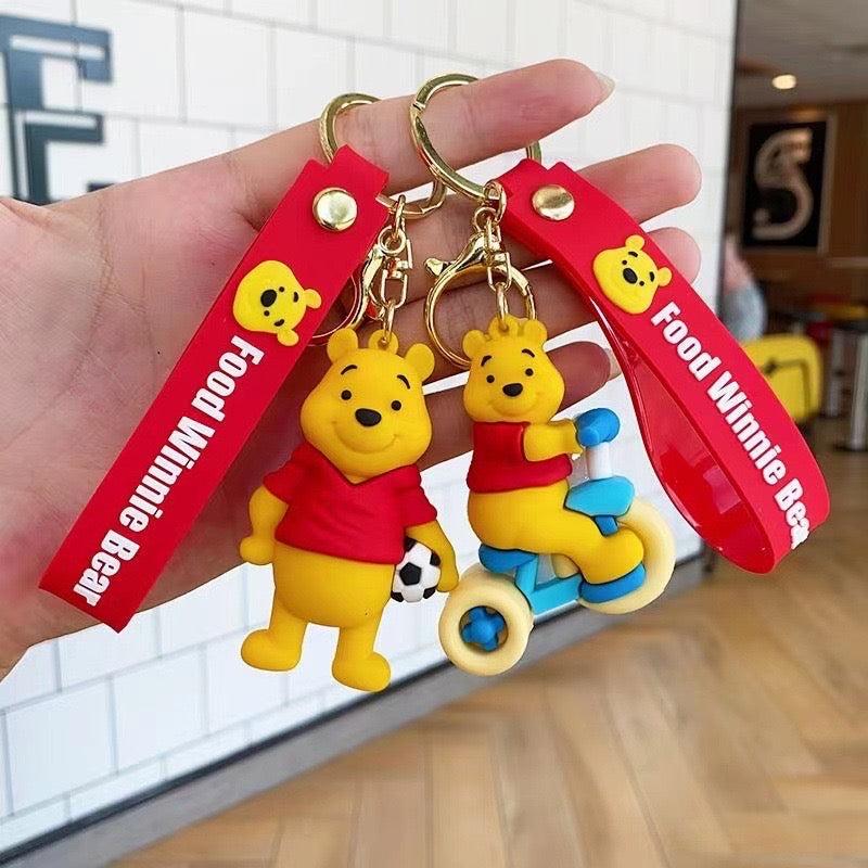 Winnie bear Rubber Keychain Pack of 3 (eff price 35)