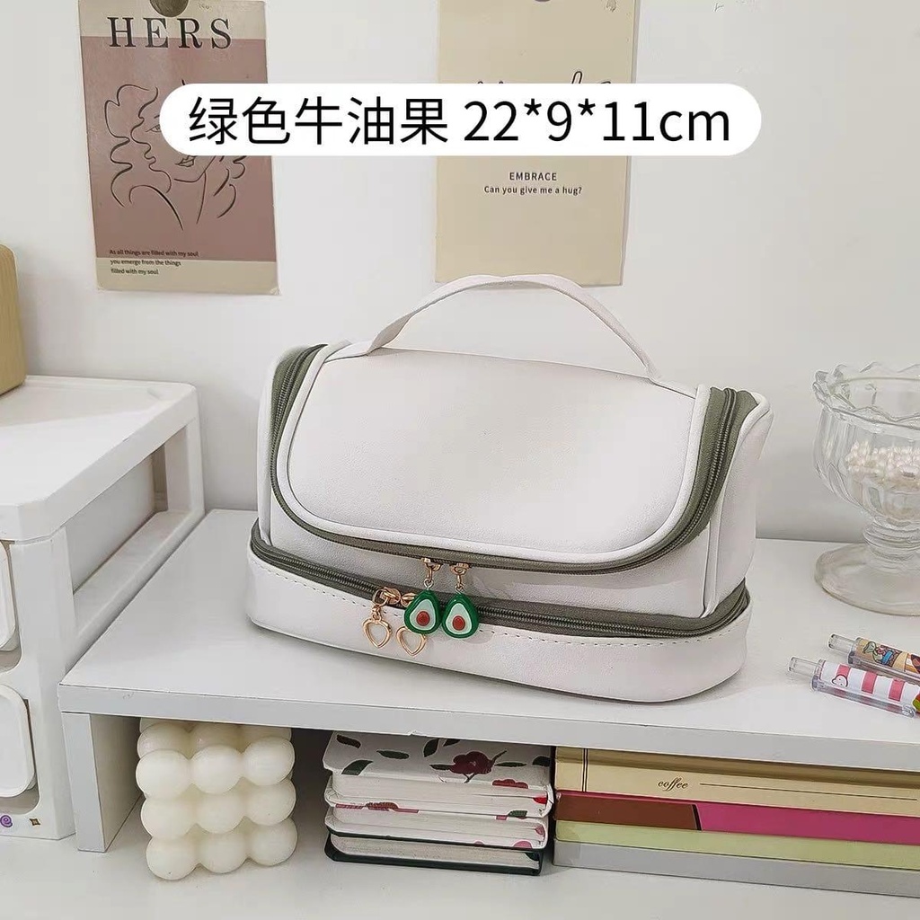 Girls pencil pouch, double layer pencil pouch