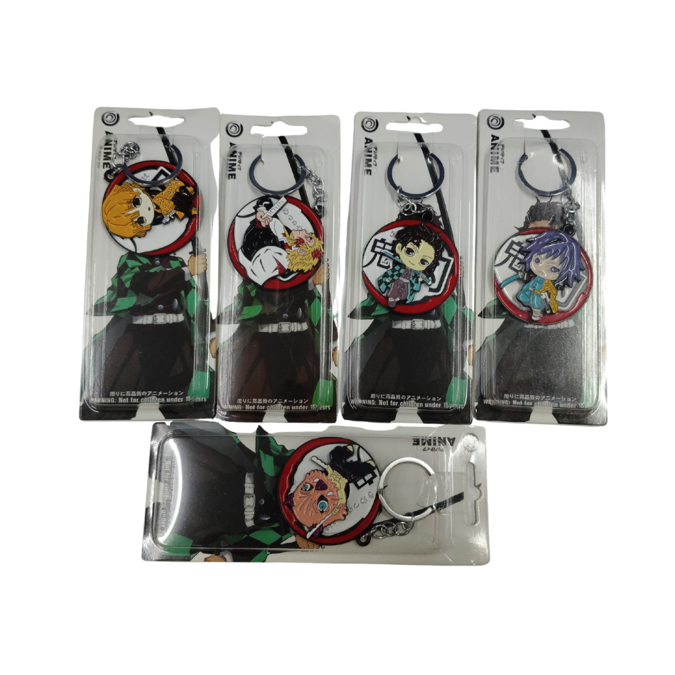 Demon slayer rotating mix keychain Pack of 5 (eff price 45) (With Packing)