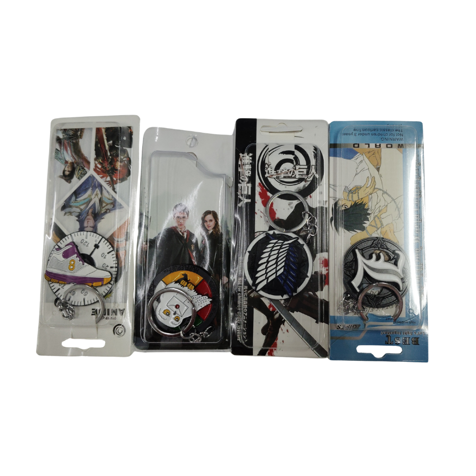 Aot/Hp/deathnote rotating mix keychain Pack of 5 (eff price 45) (With Packing)