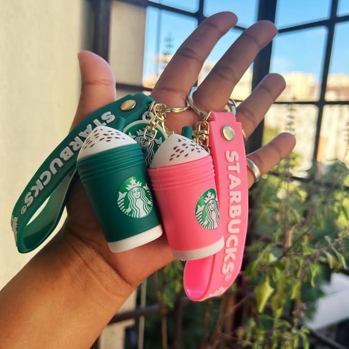 New Starbucks Cup Rubber Keychain Pack of 3 (eff price 35)