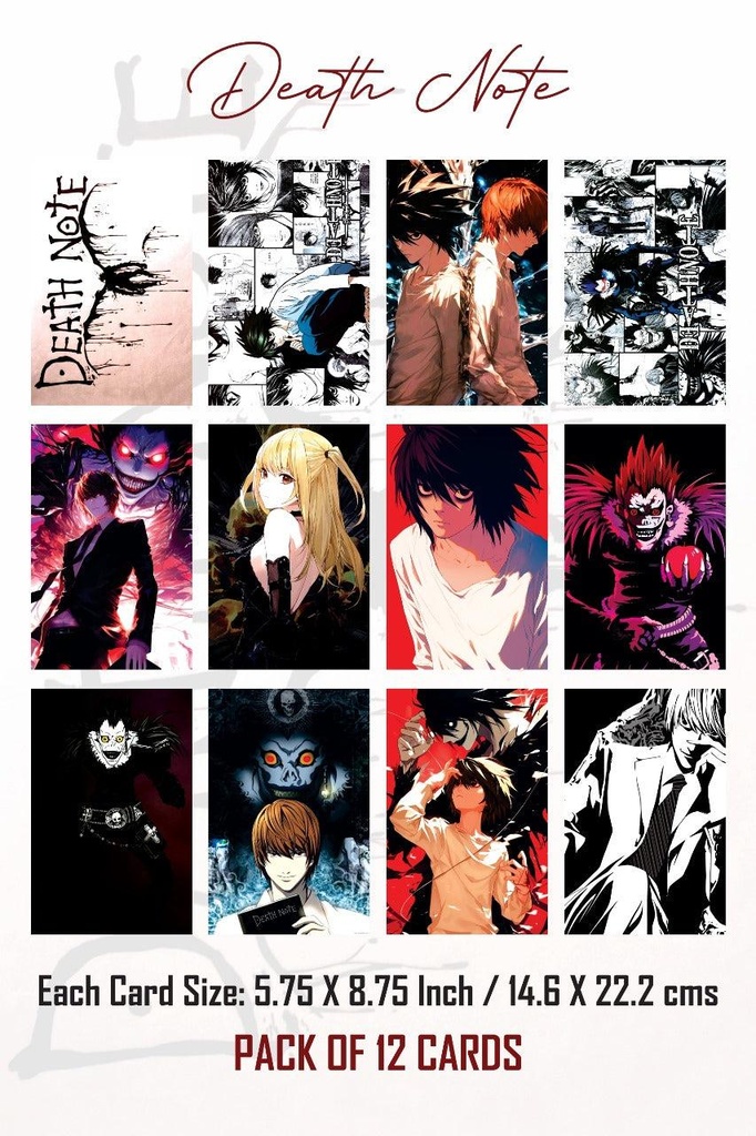Death Note 2 small size paper poster pack of 12 (eff price 68/pkt) Pack of 3 packet