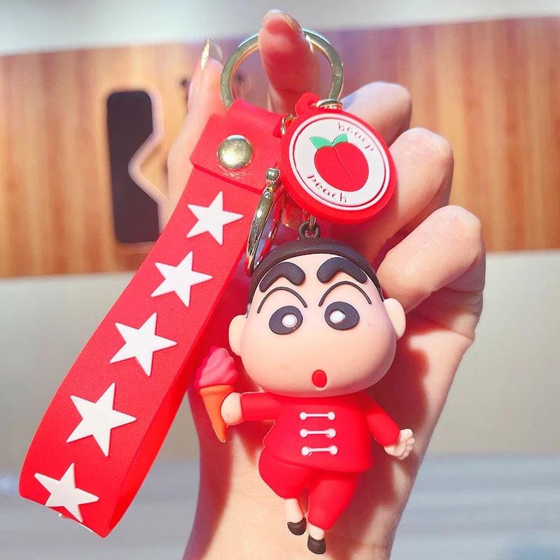 New American Shinychan Red Coat Rubber Keychain Pack of 3 (eff price 35)