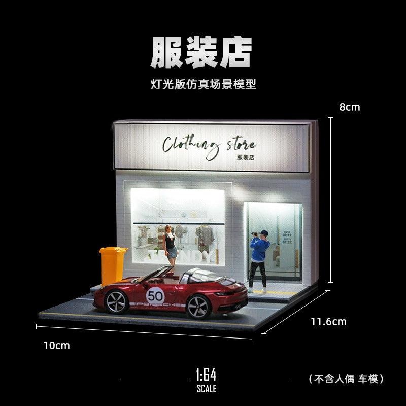 1:64 clothing store parking scene(no car & people)