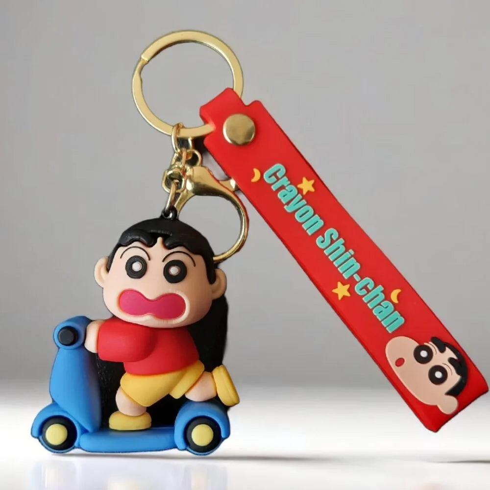 New Shinychan on Bike Rubber Keychain Pack of 3 (eff price 35)