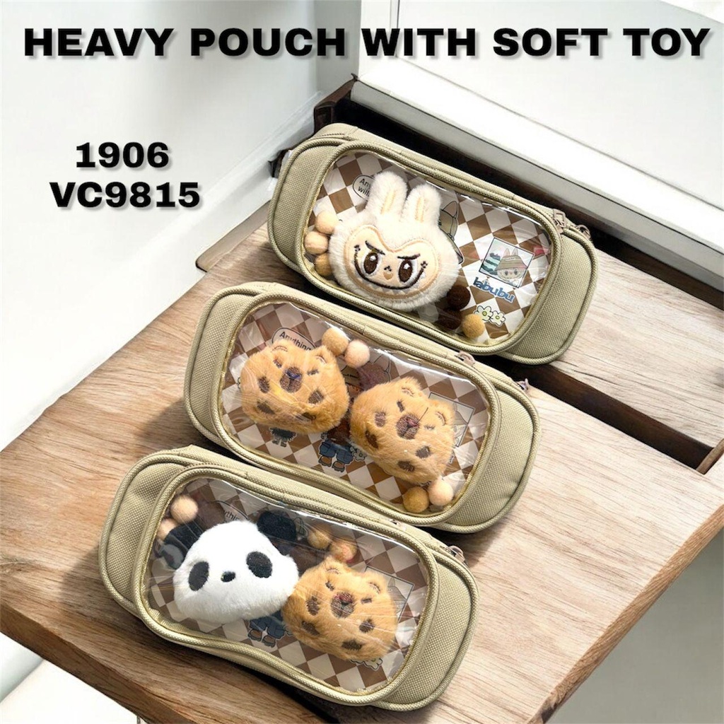 New Design Pouches with Soft Toy (Mix Design) Pack of 2 (eff price 180)