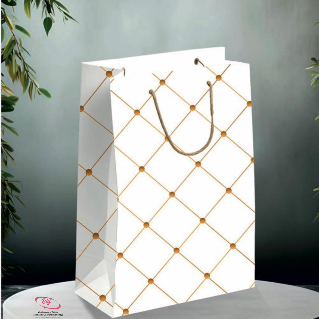New White Print Large size paper gift bag Pack of 12