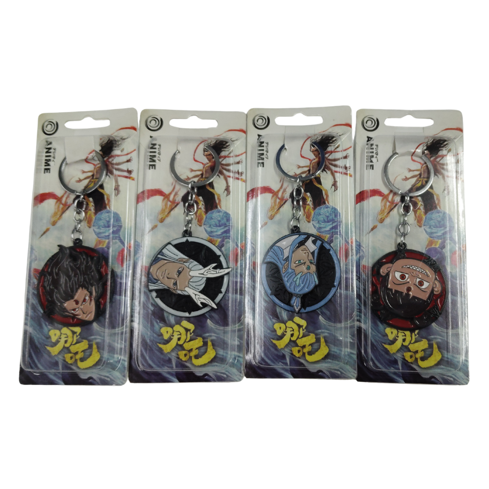 Ne zha character rotating mix keychain Pack of 5 (eff price 45) (With Packing)
