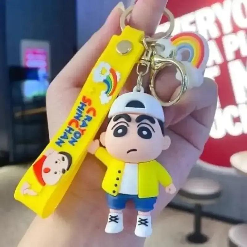 New Shinychan with yellow coat Rubber Keychain Pack of 3 (eff price 35)