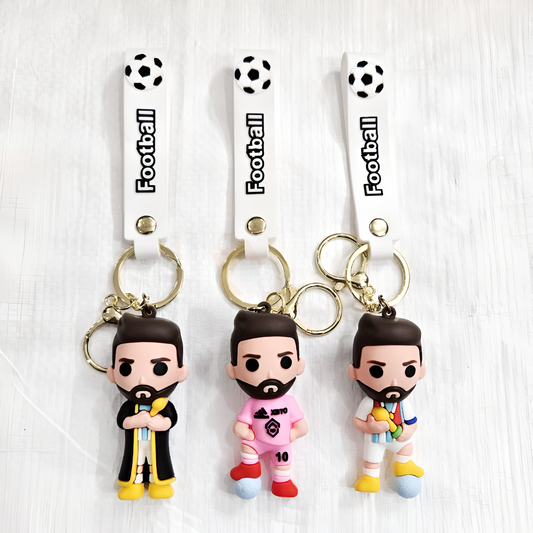 New Latest Messi Rubber Keychain Pack of 3 (eff price 35)
