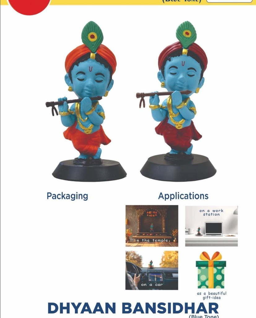 Mini Bobblehead of "Dhyaan Bansidhar" (Blue Tone) - Pack of 2 (eff price 105)