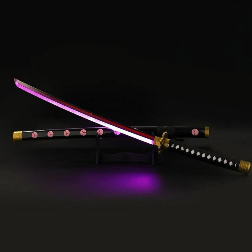 LED - Zoro Black 104 Cm Wooden Katana fully assembled