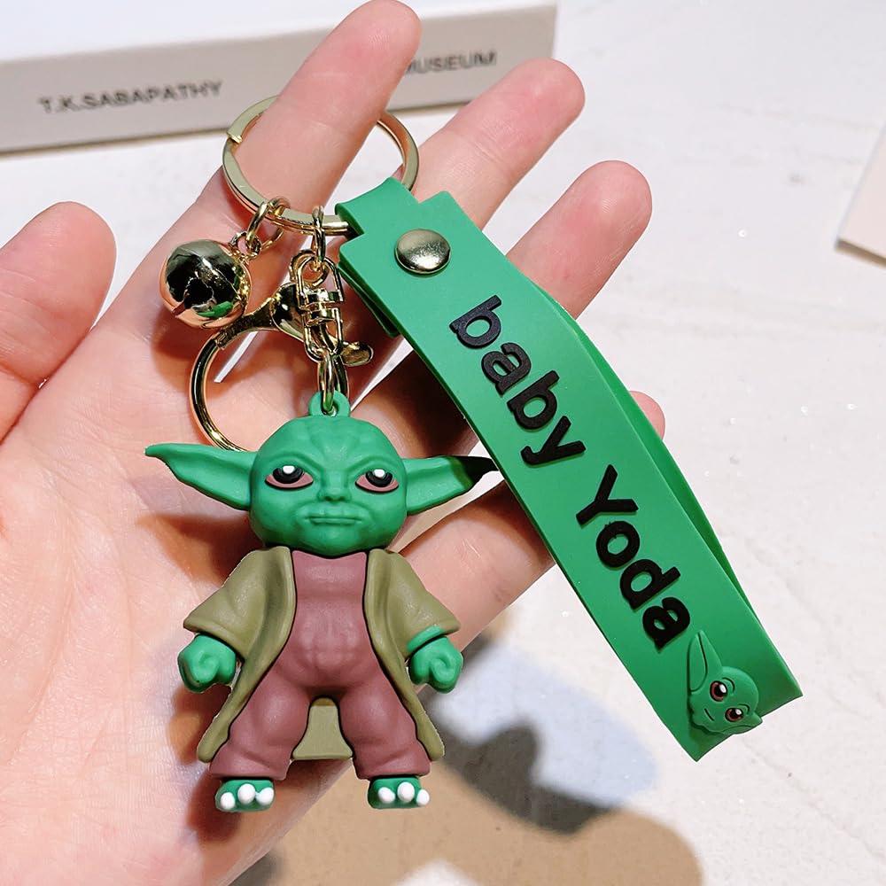 New Baby Yoda Green Standing Rubber Keychain Pack of 3 (eff price 35)