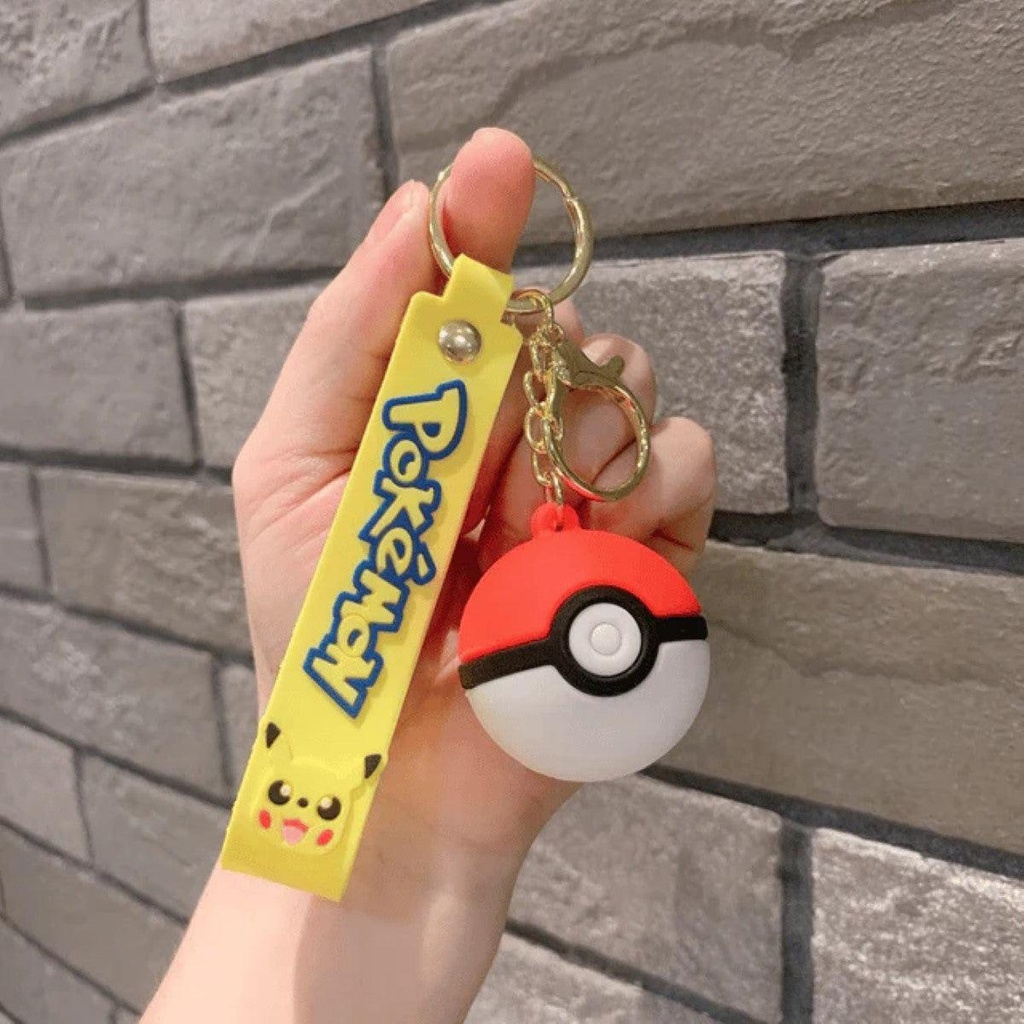 New Pokimon Ball Rubber Keychain Pack of 3 (eff price 35)