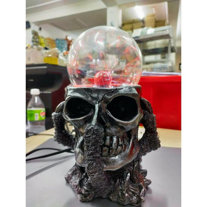 Plasma Ball Skull Showpeice touch based