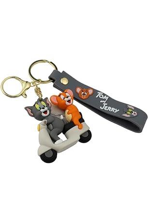 Tum & Jurry on Scooty rubber keychain pack of 3 (eff price 35)