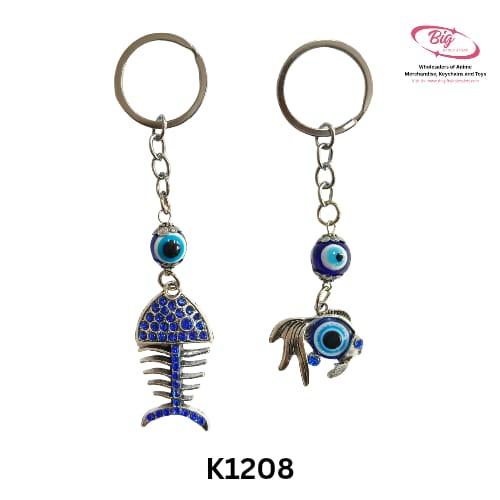 Fish designs mix design evil eye keychain Pack of 12 ( Net price -45   )