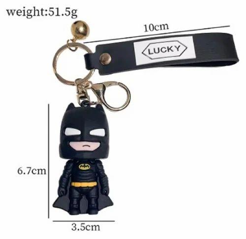 New Bat with Mask Rubber Keychain pack of 3 (eff price 35)
