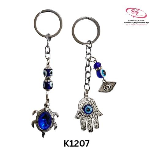 Turtle / hand evil-eye keychain pack of 12 ( Net price - 40 )
