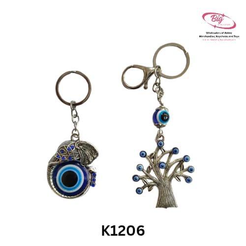 Elephant & Tree evil eye keychain pack  of 12 (net price 48)